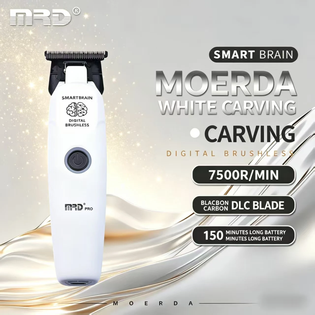MRD GMT-3969ST Professional Carving Electric Hair Clipper 7500RPM Wireless Turbo Magnetic Motor Barber Dedicated Trimmer