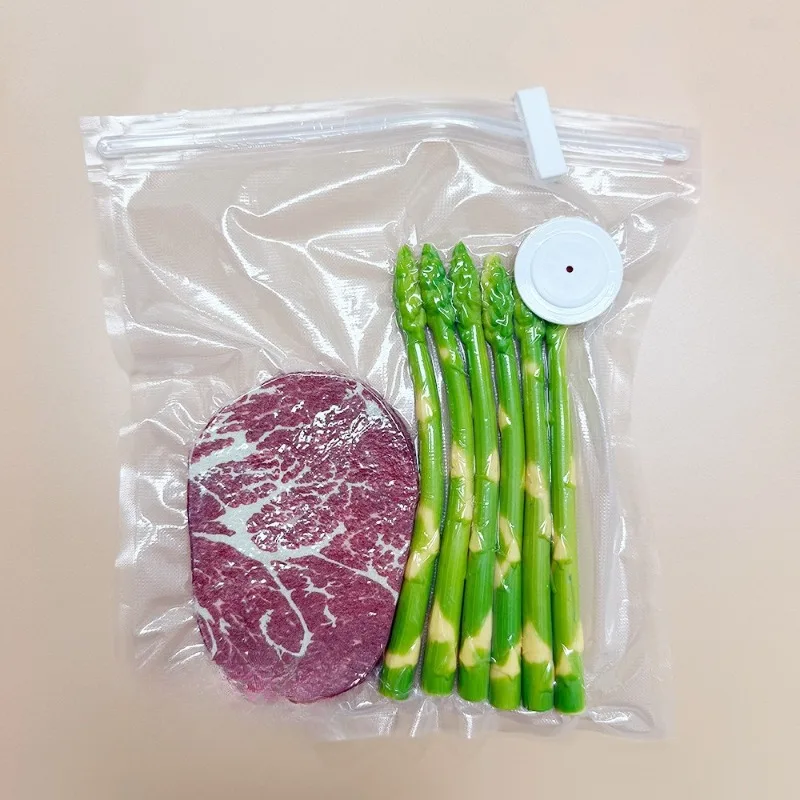 Bolsas de vacío de calidad alimentaria con válvula, textura extragruesa para frescura alimentaria y almacenamiento compacto