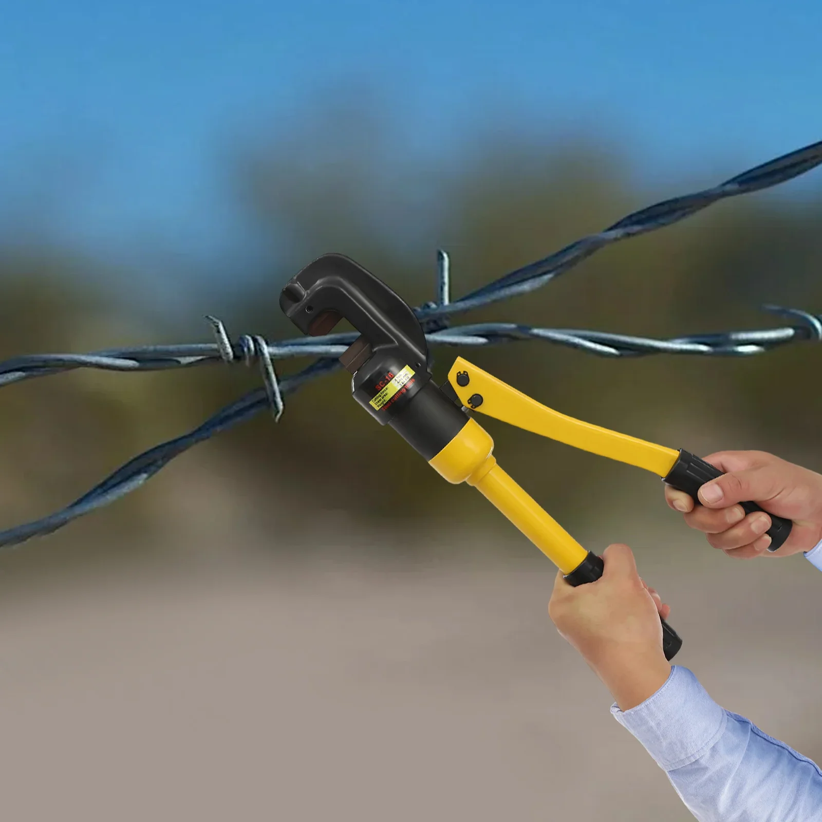 [Hydraulic Rebar Cutter] 1pc Compact Hydraulic Rebar Cutter - 0.2-0.6in Cutting Range - High Strength Portable for Construction