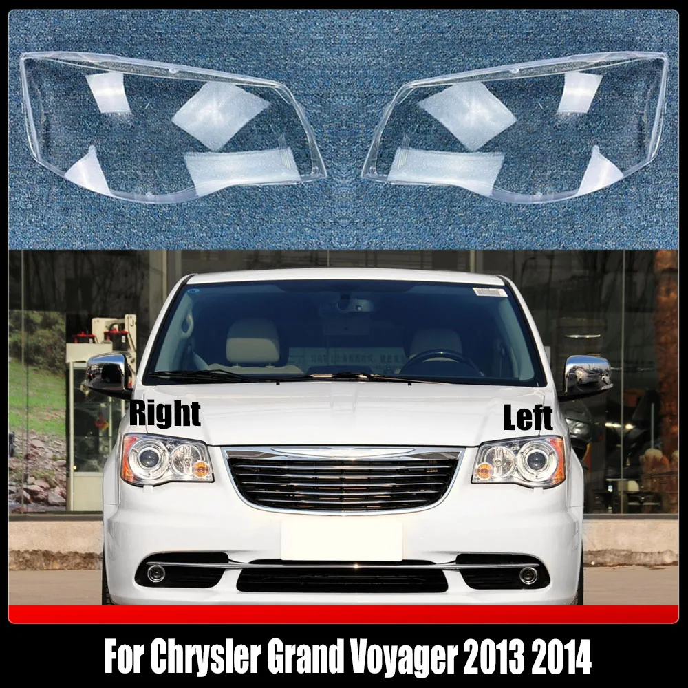 

For Chrysler Grand Voyager 2013 2014 Headlamp Lamp Shell Headlight Cover Transparent Lampshade Plexiglass Replace Original Lens