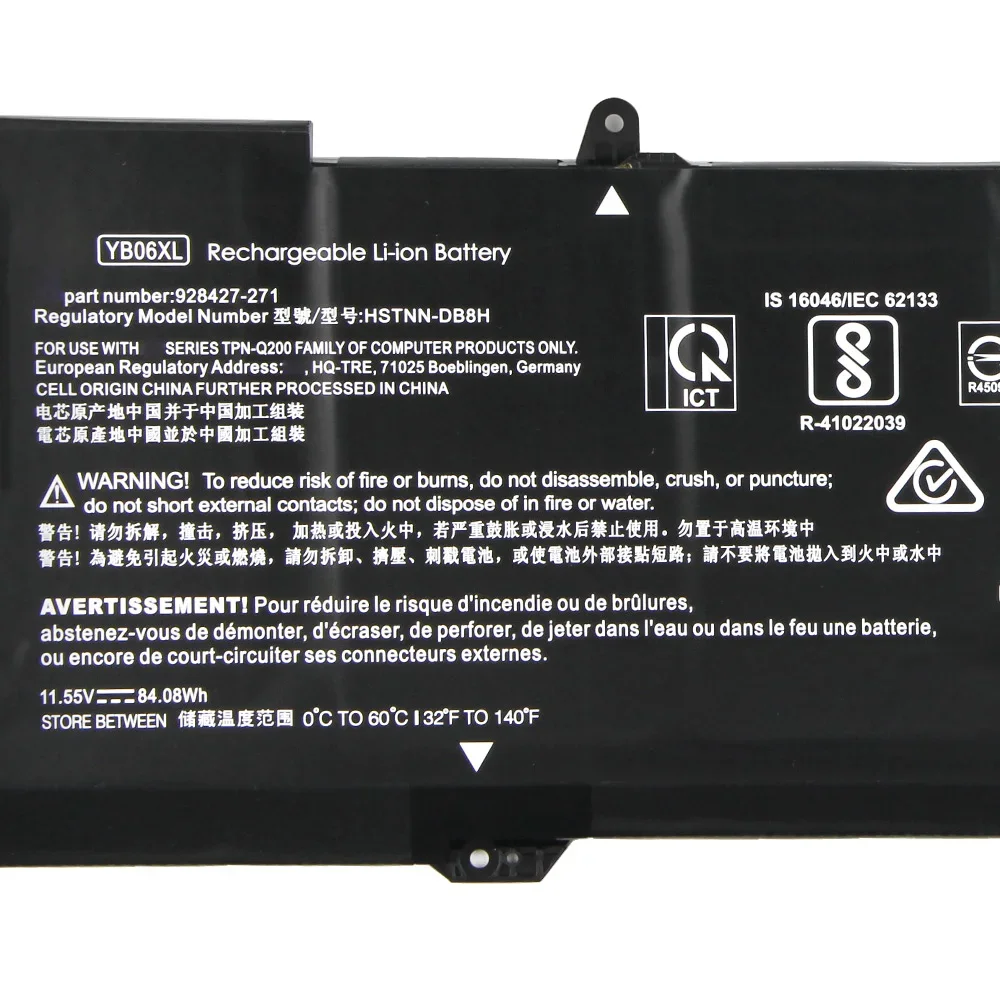 Replacement Battery YB06XL HSTNN-DB8H 7280mAh For HP Spectre x360 15-CH013TX TPN-Q200 High Quality Batteries With Tool
