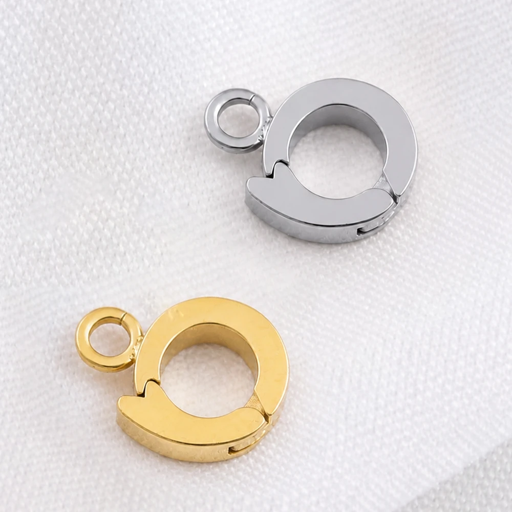 1 Stück 2 Stück Edelstahl-Bails für Anhänger-Halsketten, Verstärker-Anhängerhalter für Schmuck, DIY-Armband- und Halsketten-Herstellungszubehör – Detail 2