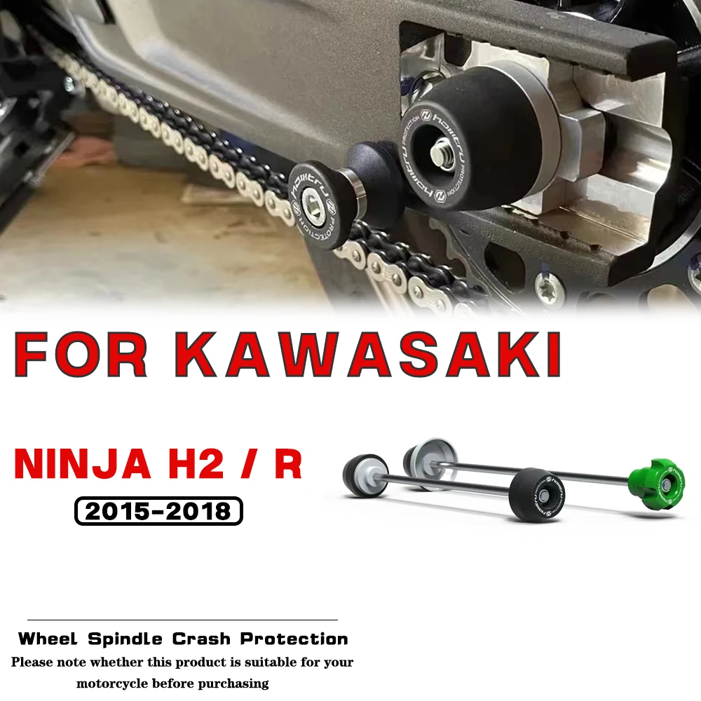 

For KAWASAKI NINJA H2 / H2R 2015 2016 2017 2018 Motorcycle Accessories Front Rear Wheel Spindle Crash Protection