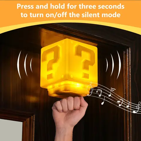 LED Question Mark Night Light With Music Anime Peripheral Children's Bedroom Bedside Lamp USB Rechargeable Christmas Child Gifts