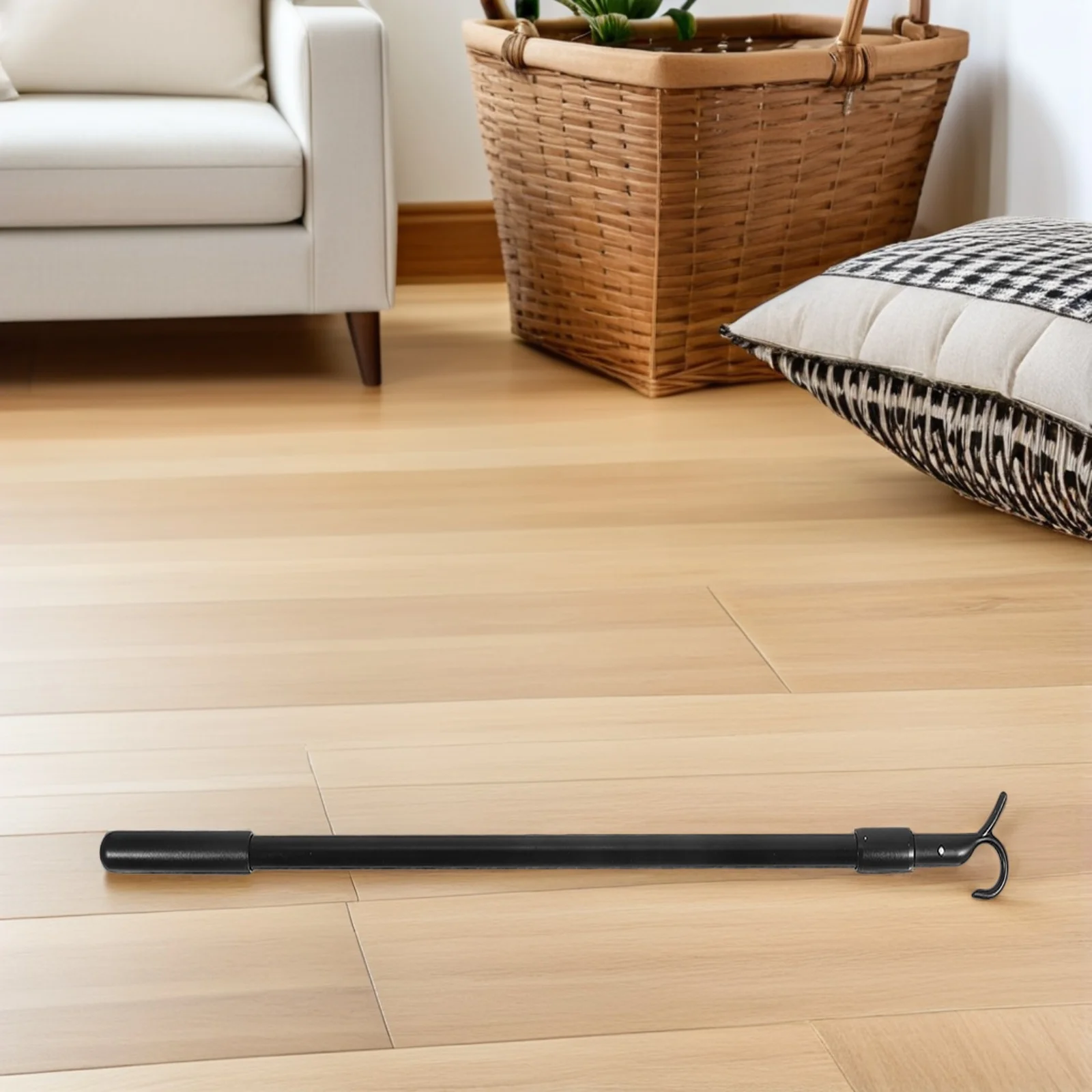 

2Pcs Telescopic Curtain Rod Aluminum Alloy Adjustable Extendable for Bedroom Living Room Lightweight Easy Installation