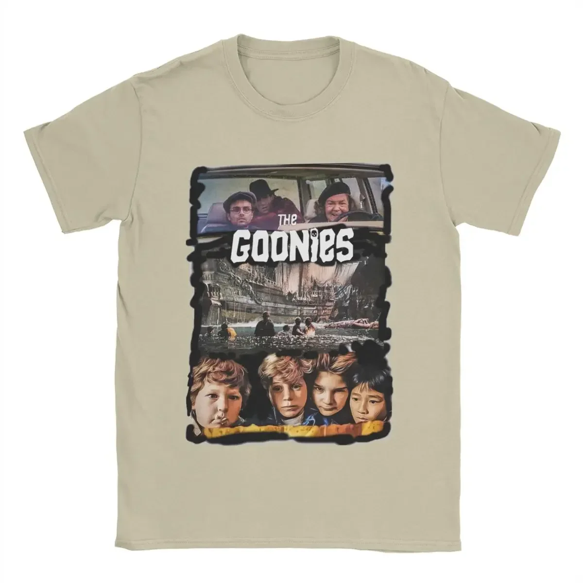 The Goonies Print Art T Shirts for Men Pure Cotton Vintage T-Shirt Round Neck Tees Short Sleeve Clothes Graphic Printed