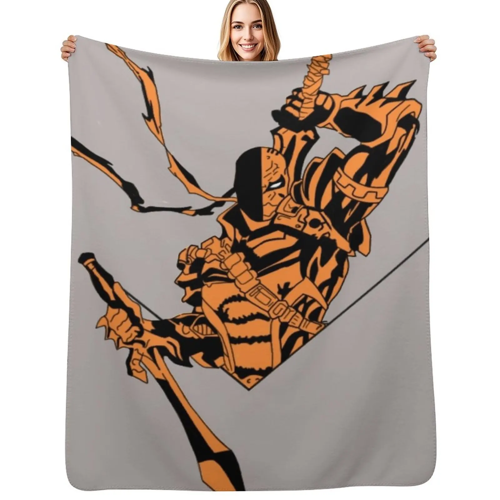 

Deathstroke Slade Wilson Throw Blanket Flannel Picnic Flannels Bed linens Blankets