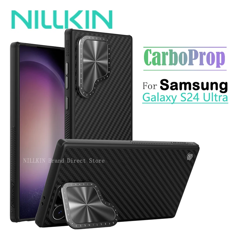 

New For Samsung Galaxy S24 Ultra NILLKIN Aramid Fiber Case With Kickstand Anti-Drop All-Inclusive For Samsung Samsung S24 Ultra