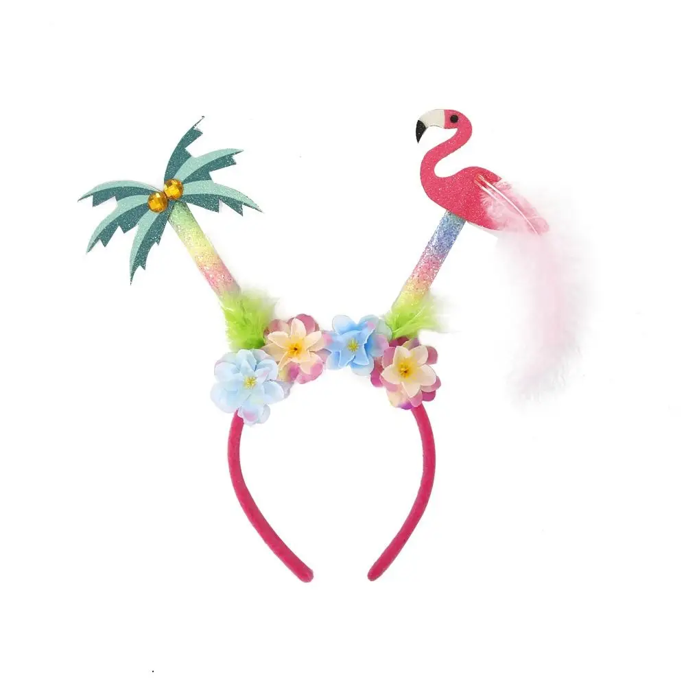 Funny Pineapple Hawaiian Party Headband Flamingo Hairband Party Props Hairband Coconut Tree Headwear Funny Headwear Man