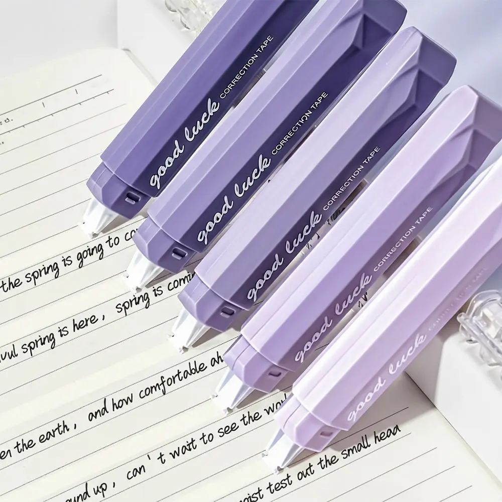 5pcs/set Gradient Color Correction Tape Pen-Shape Original Paper Color Correction Roller Invisible Student Alteration Tape Gift