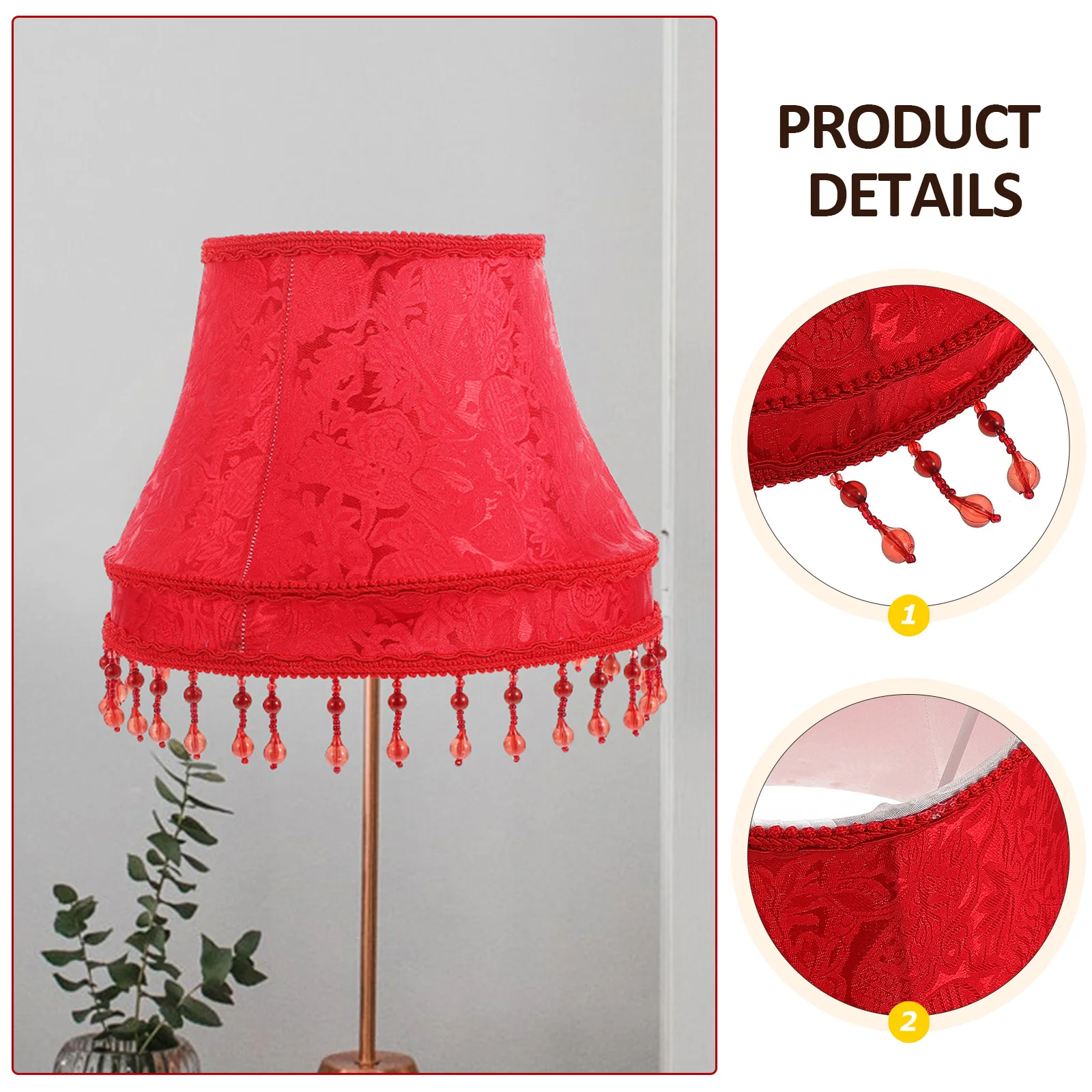 

Retro Cloth Lampshade Iron Table Light Cover European Style Home Decor Soft Light Dust Proof Durability Lighting Accessories