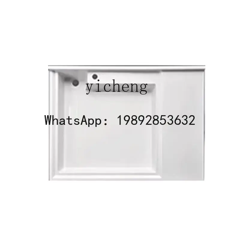 LYY balcony washing machine countertop integrated basin, corner-cutting washing machine, quartz stone machine upper basin