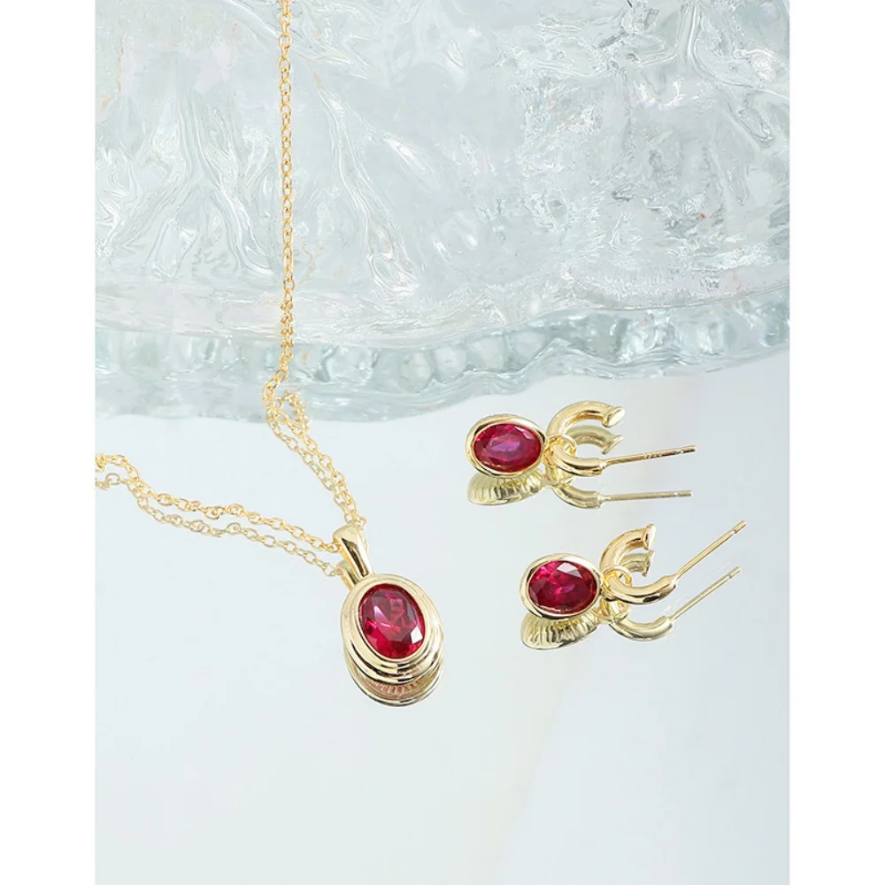 

Нишевые легкие роскошные минималистичные серьги-гвоздики с розовым цирконом — серебро S925 для женщин