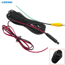 LEEWA 6-Meter Male 4Pin To Male RCA Video And Power Composite Adapter Cable With Trigger Wire For Car Reverse Camera #CA6545