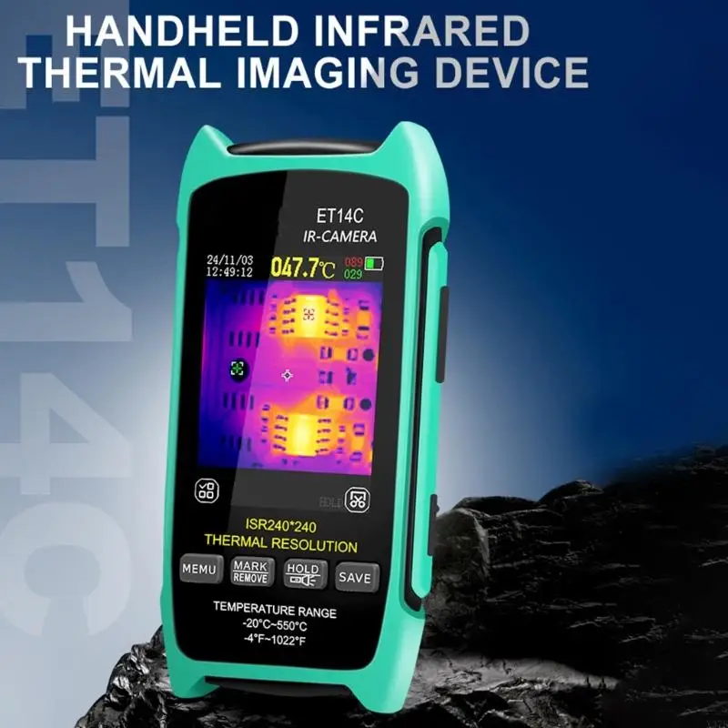 

Infrareds Thermal Camera 240x240 Resolution Thermal Imager 25Hz Refreshing Rate for Instantly Temperature Data X37F