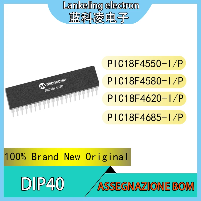 PIC18F4550-I/P PIC18F4580-I/P PIC18F4620-I/P PIC18F4685-I/P 100% Brand New Original Integrated circuit DIP40