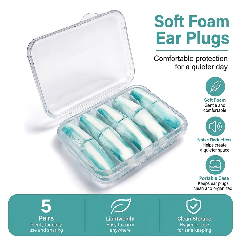 Ear Plugs for Sleeping Noise Cancelling,Ultra Soft Foam Earplugs,Perfect for Focus and Relaxation/Work, Travel, Airplane