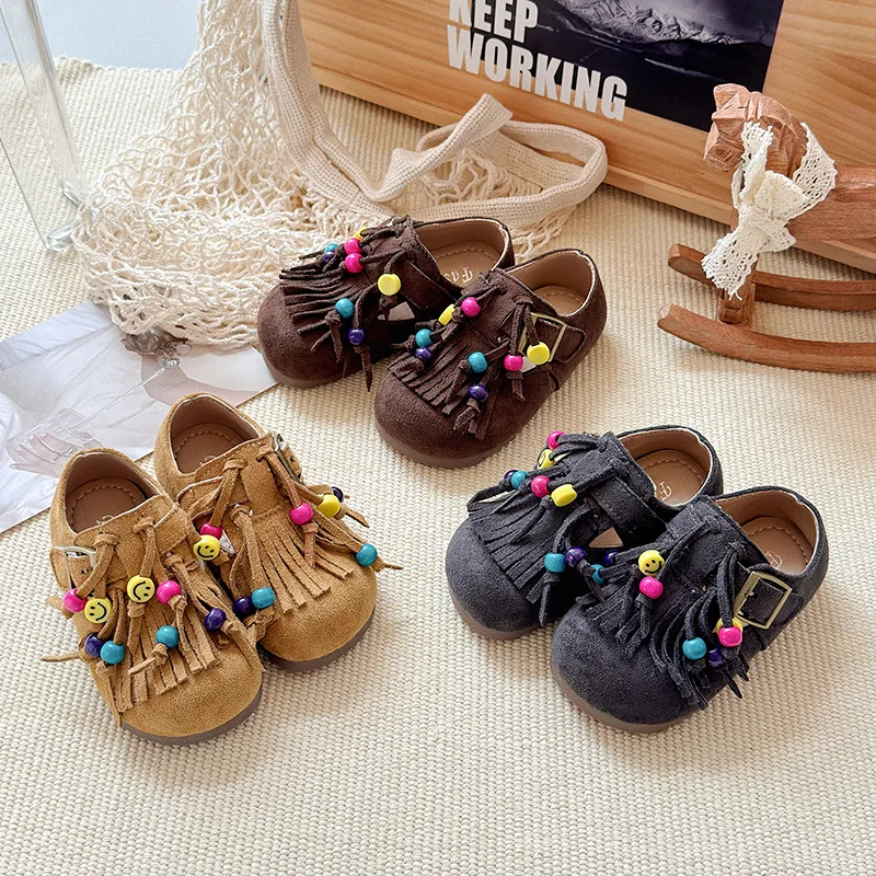 Kids'Casual Shoes PU Leather Autumn Fashion Outdoor Soft Bottom Shoes Children Breathable Anti-slip Yellow Grey Size 23-34