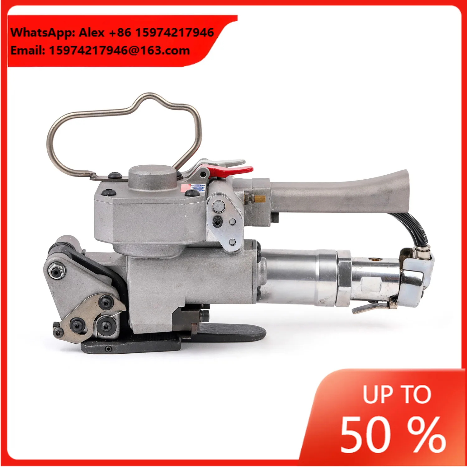 Handheld Pneumatic PP PET Belt 13-19mm Pneumatic PP PET Carton Strapping Machine