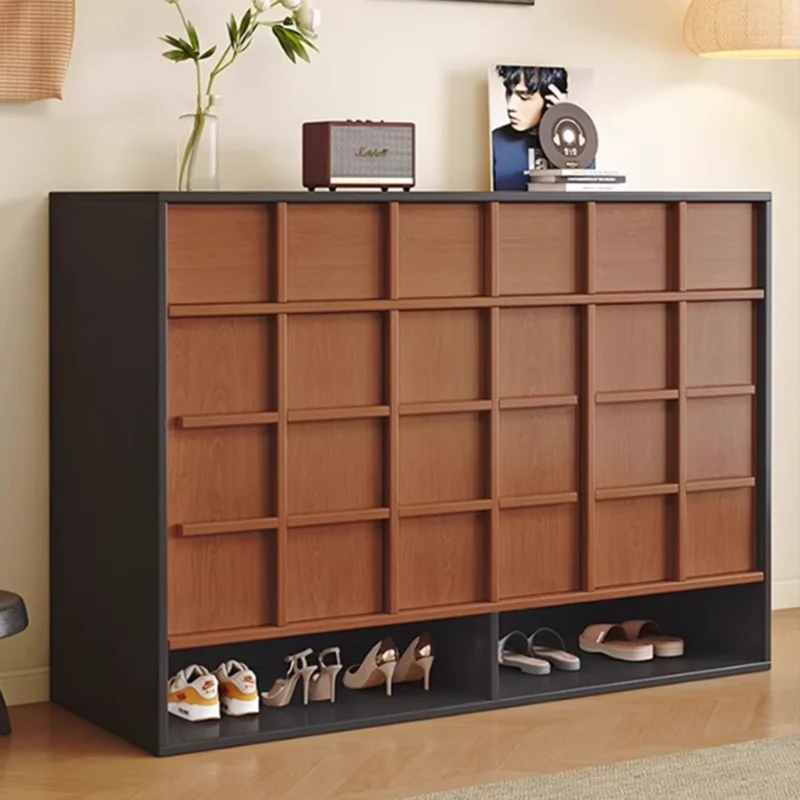 

Designer Wooden Shoe Cabinet Storage Vertical Entrance Hall Shoe Shelf Bedroom Modern Display Organizer Zapatero Home Furniture