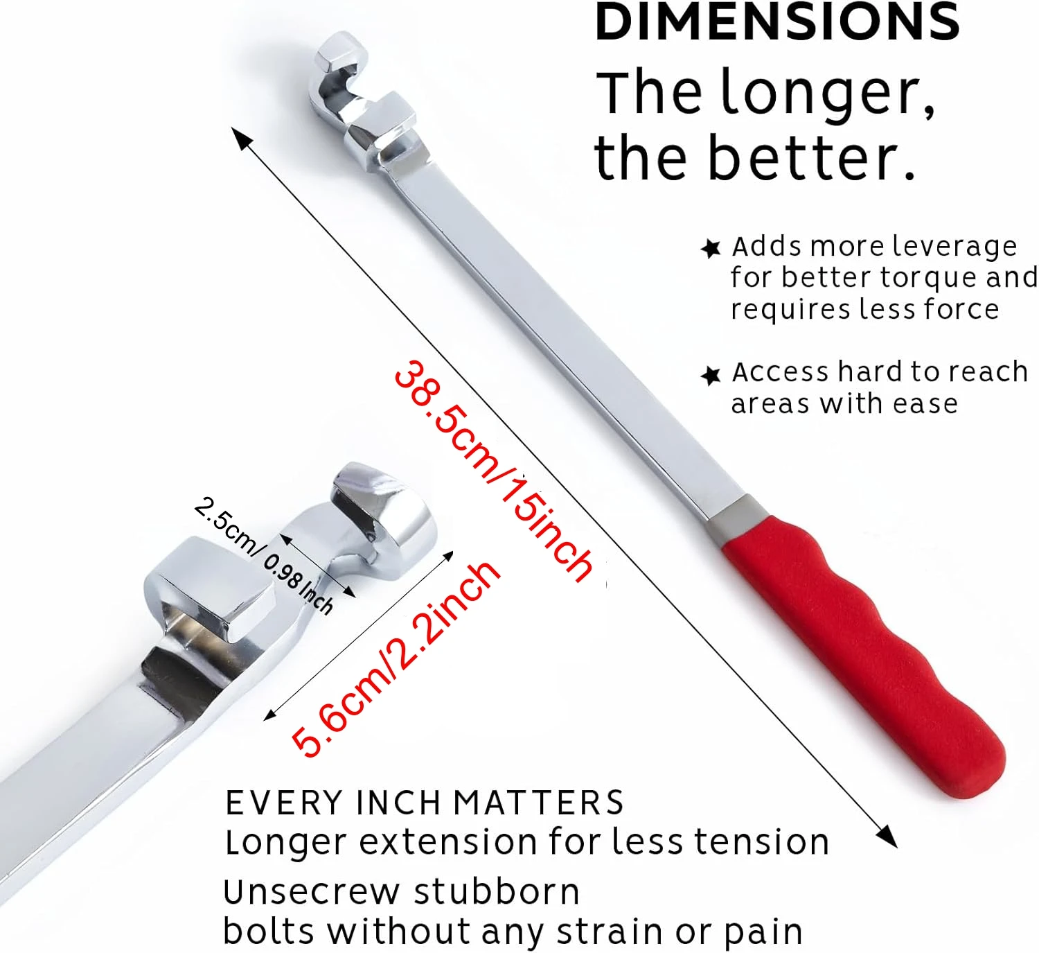 

Удлинитель гаечного ключа, длина 15 дюймов, универсальный адаптер крутящего момента, удлинитель гаечного ключа, инструмент для усилителя крутящего момента, гаечный ключ, удлинитель, инструмент