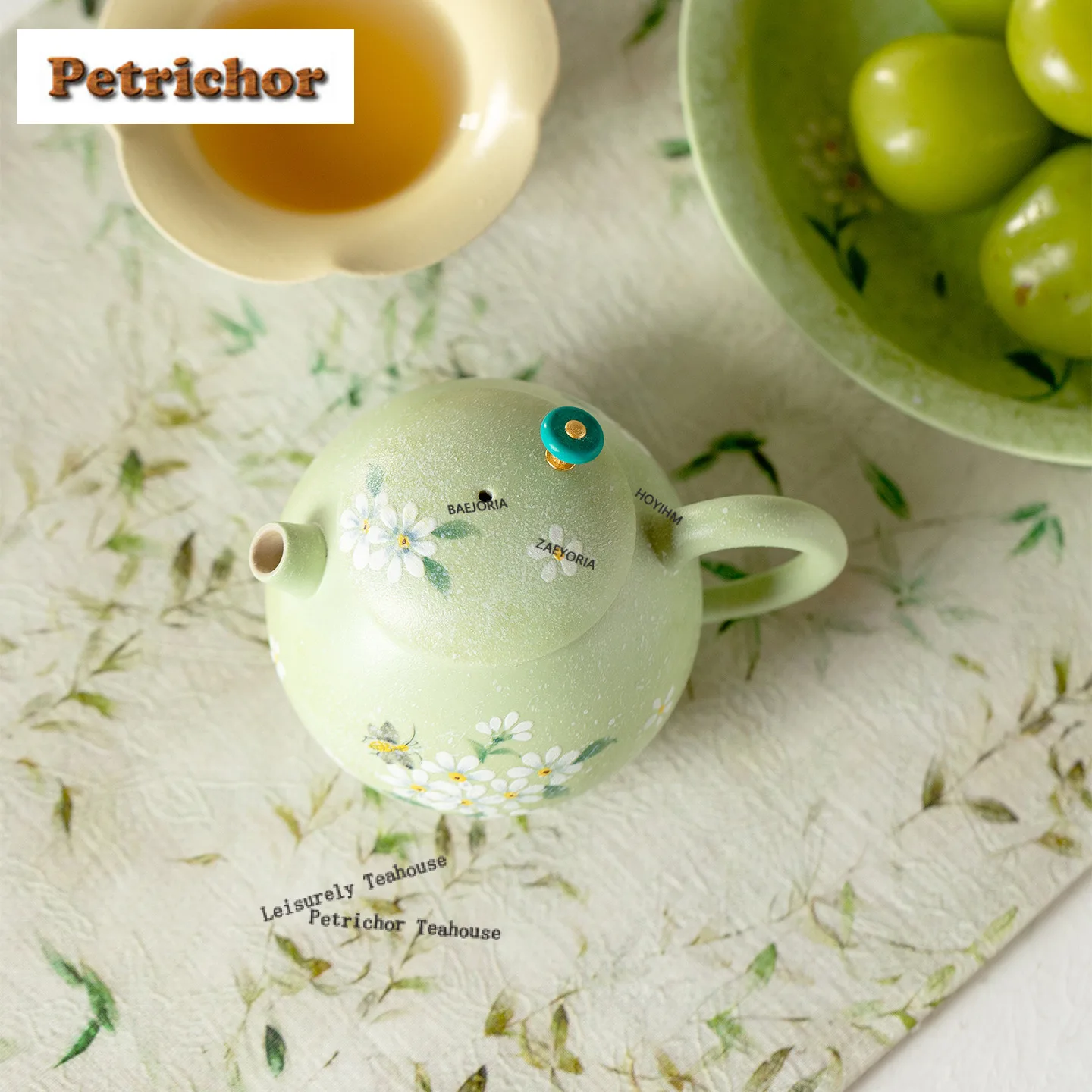 140ml-hand-painted-daisy-teapot-japanese-tea-infuser-pot-tea-maker-kettle-with-filter-tieguanyin-for-tea-accessories-ornaments