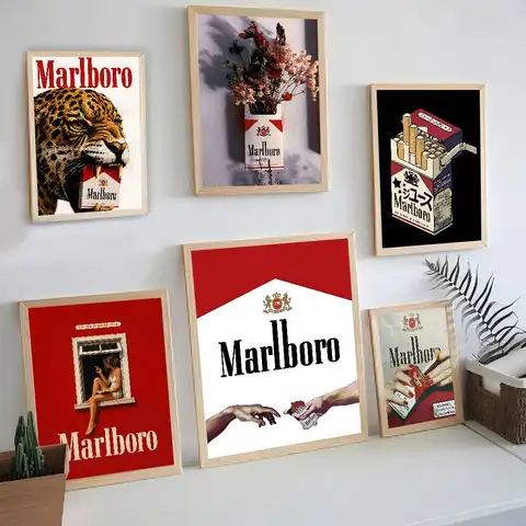 Retro M-MarlboroS-S Movie Sticky Posters Vintage Room Bar Cafe Decor Nordic Home Decor