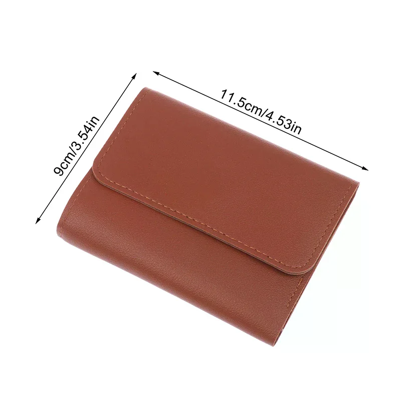 Multi-card Slot Solid Color Leather Card Case Bank Card Credit Card ID Bus Card Holder Wallet For Women Travel Card Organizer