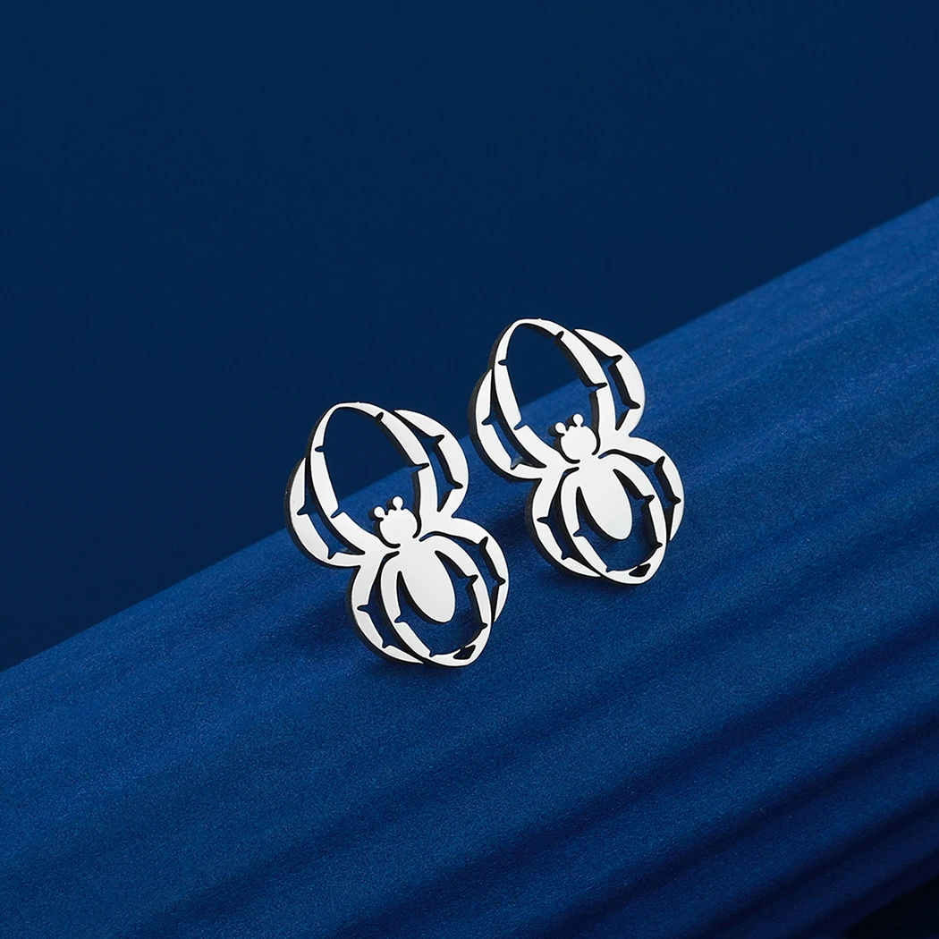 Chandler Widow Spider Earring Spider Earring Cute Bug Unique Stud Earrings Minimalistic Spider Jewelry for Men and Women