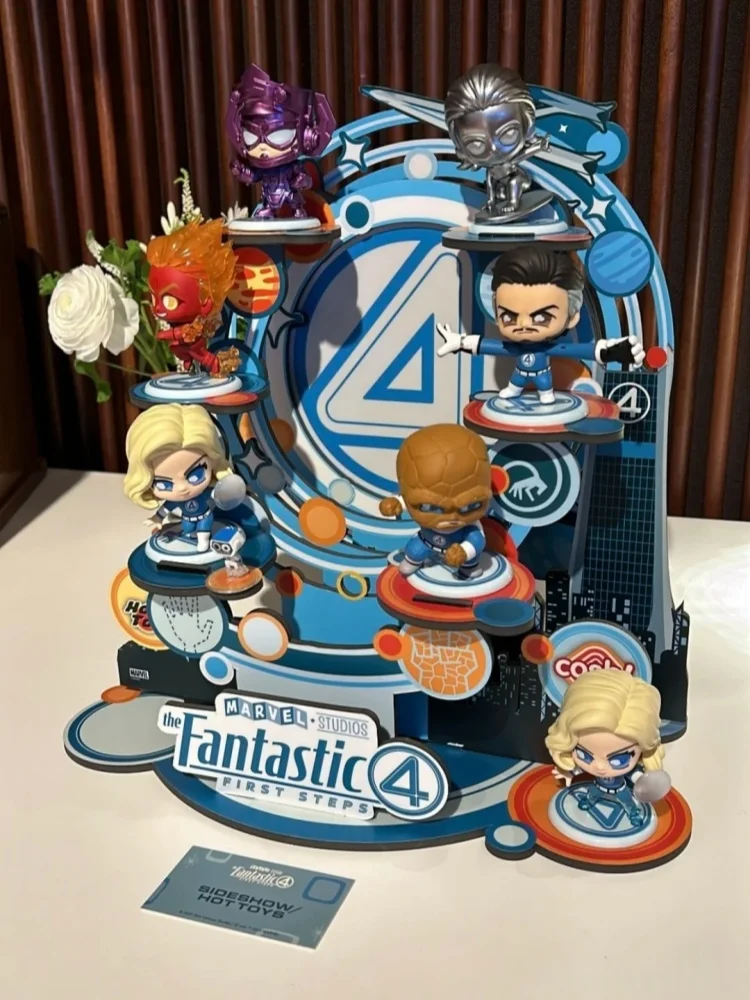 Genuine Hottoys Cosbi&The Fantastic Four: First Steps Blind Box Model Miniature Model Anime Figures Mystery Box Toys Fans Gifts