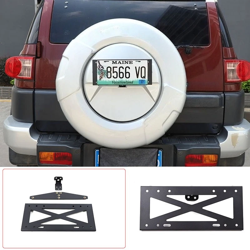 

Для Toyota FJ Cruiser 2007-2021 автомобильный передний задний бампер, кронштейн для крепления номерного знака, багажник, номерной знак, кронштейн из углеродистой стали