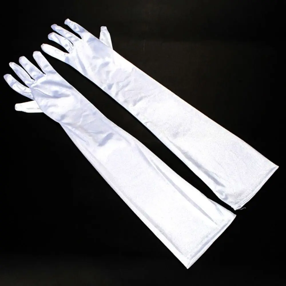 Bridal Gloves Satin Solid Color Korean Apparel Accessories Full Finger  Gloves Women Long Gloves Party Formal Gloves Arm Warmer