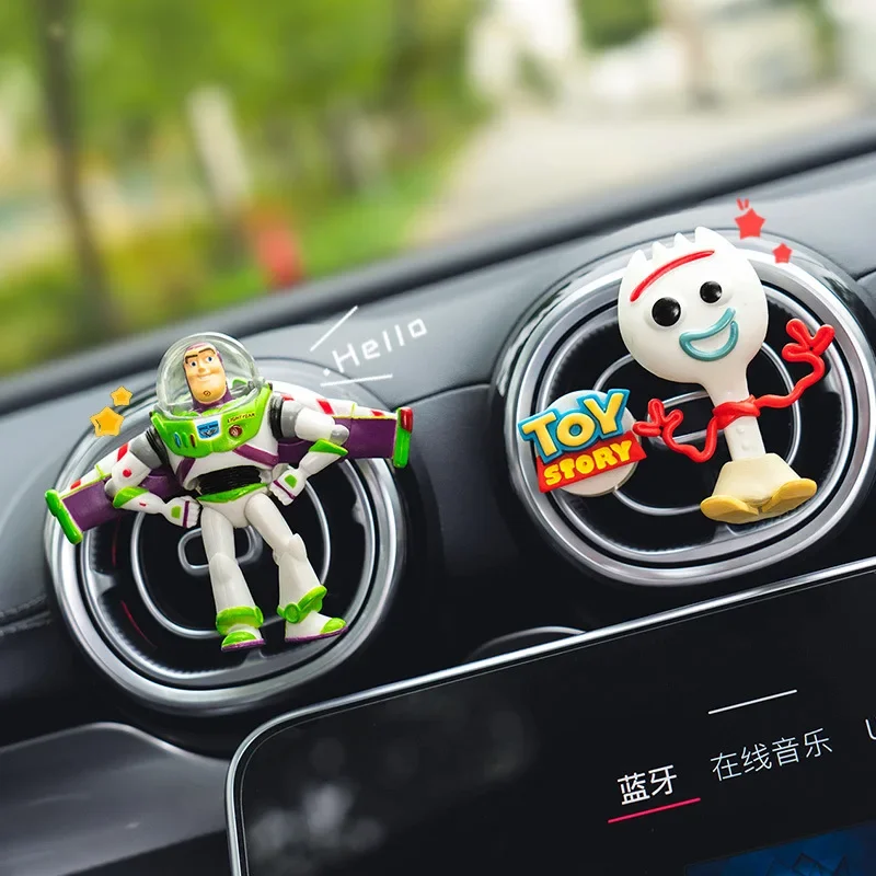 Hot Toys Car Hook Air Outlet Clamp Decor Accessories Buzz Lightyear Cute Air Conditioning Export Small Ornaments Action Figures