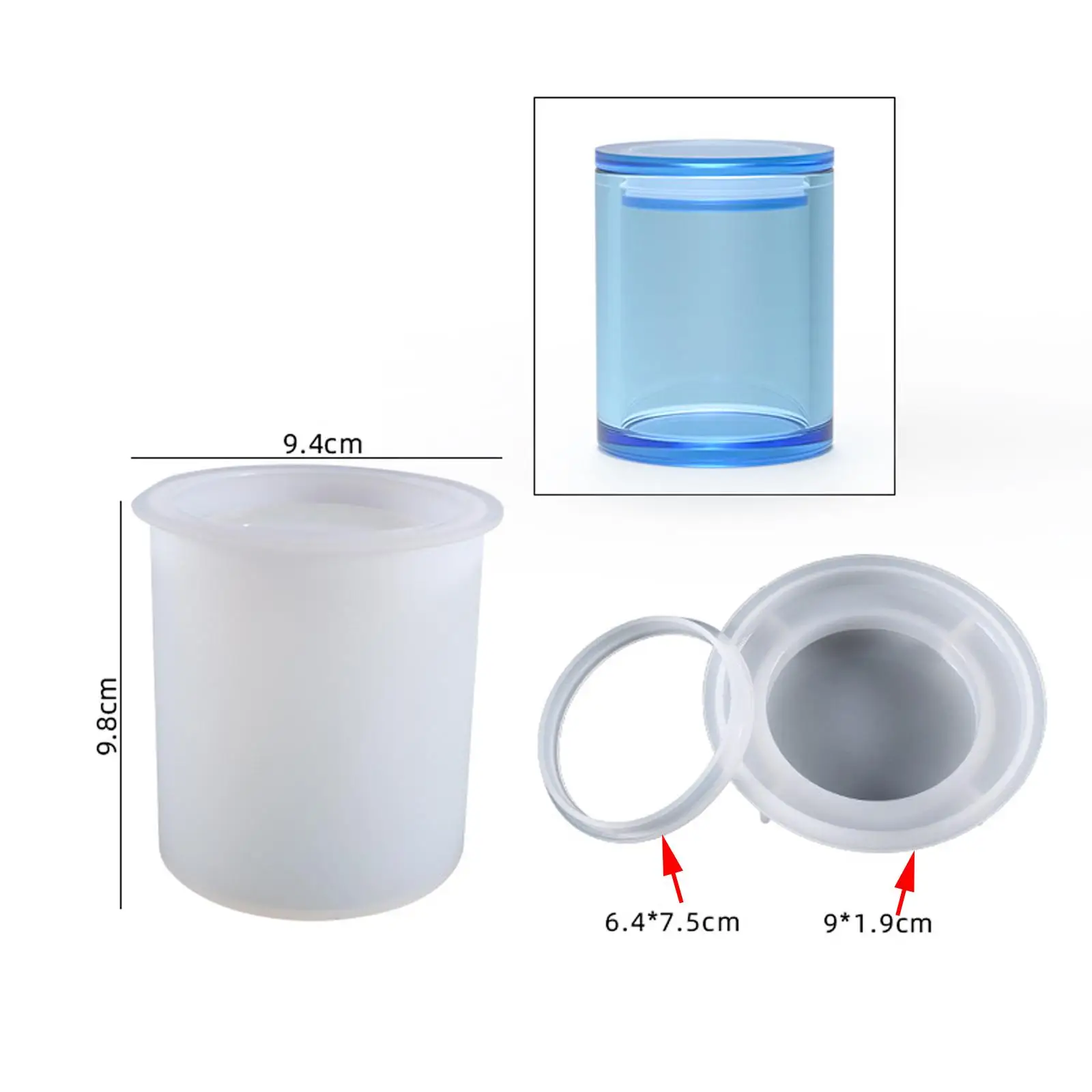 Silicone Storage Sealed Bottle Mold for Making Jewelry Storage Home Decor