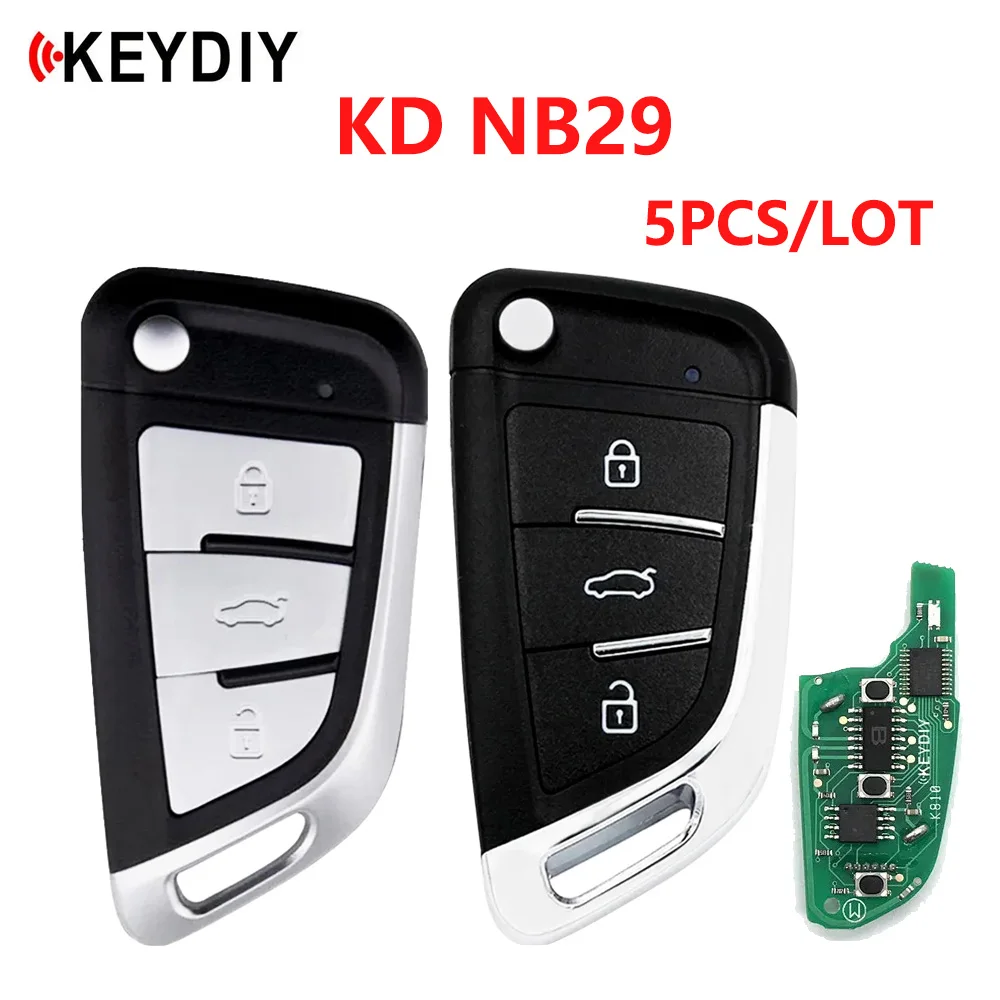 

5pcs KEYDIY Original NB29 KD900/KD-X2 Key Programmer NB29 Metal Button Universal Multi-functional KD MINI/MAX Remote Car Key