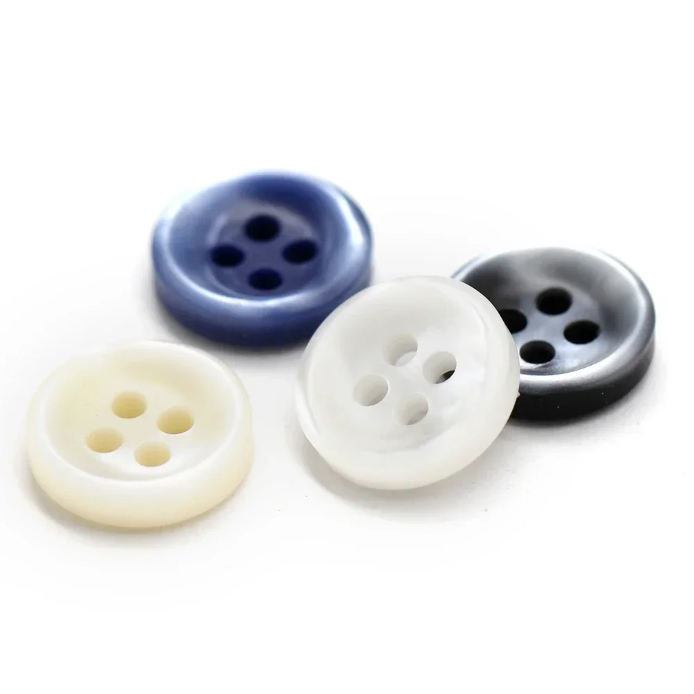 DOTOLLE 9/10/11mm Round Multicolor Resin Shirt Buttons For Clothing Small Blouse Cuff Collar Handmade Decorations Sewing Supply