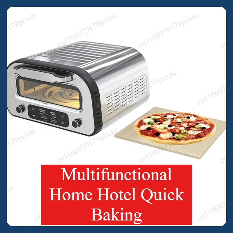 12 Inch Metal Turbo Bake Pizza Oven 450℉ Multifunctional Home Hotel Quick Baking
