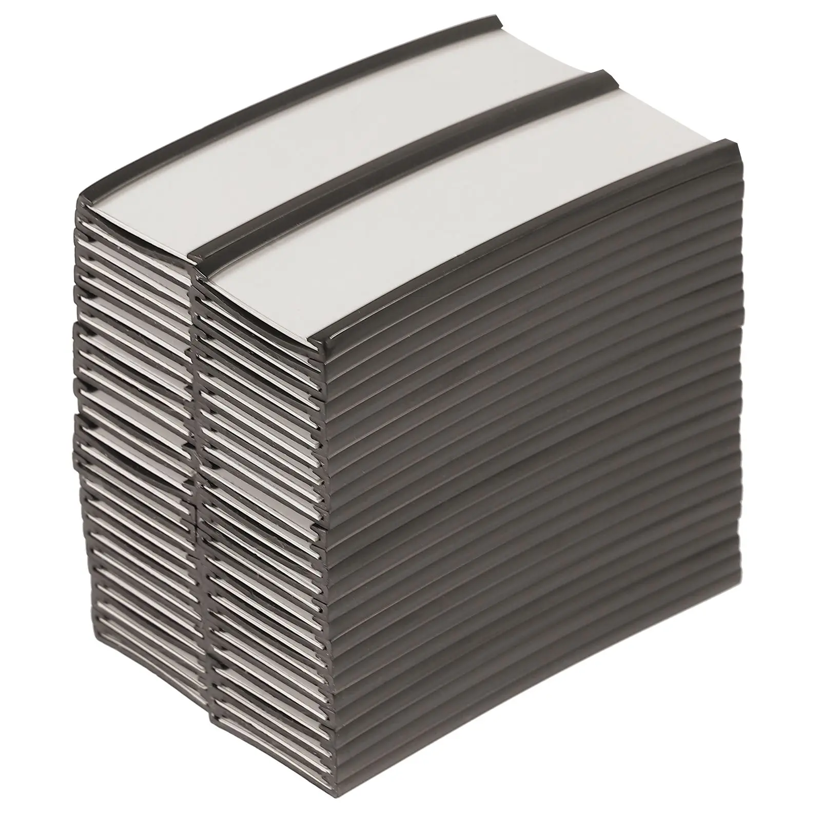 

50 Pcs Magnetic Card Type Tag Clips Material Practical Label Holder Shelf Price Display Supermarket Rack Management Desk