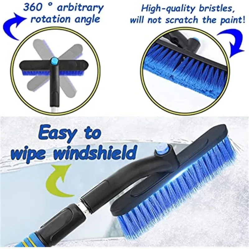 Winter Car Ice Scraper Handle Snow Removal Shovel Scalable Car Windshield Cleaning Scraping Tool Window Clean Tool Parts