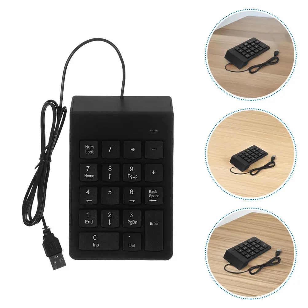 2Pcs Bank Finance Number Pad Wired USB Numeric Keyboard Compact Design for Laptop Pc Computer Accessories Efficient Data Entry