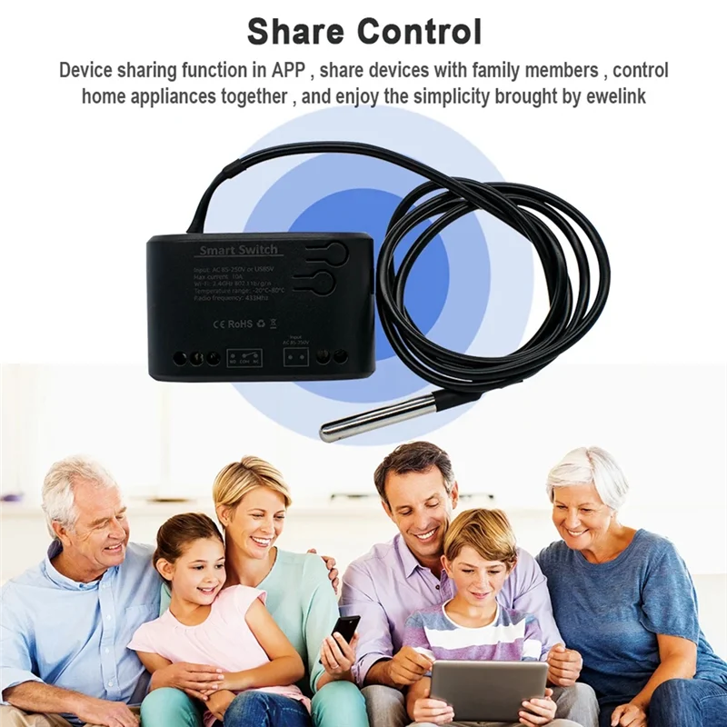 A93P Smart Switch Tuya Wifi Interruptor de temperatura inteligente Interruptor inteligente com sensor de termostato