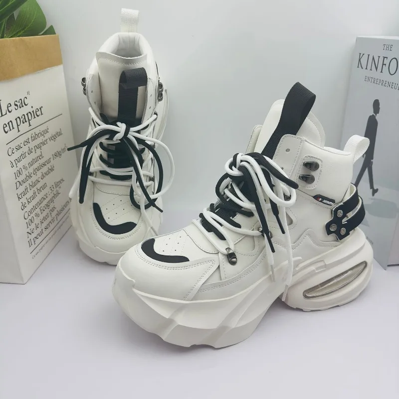 

Couple Quality High Top Sneakers Non-slip Wear-resistant Platform Males Casual Shoes Woman's Mesh White Shoes Chaussure Hommes