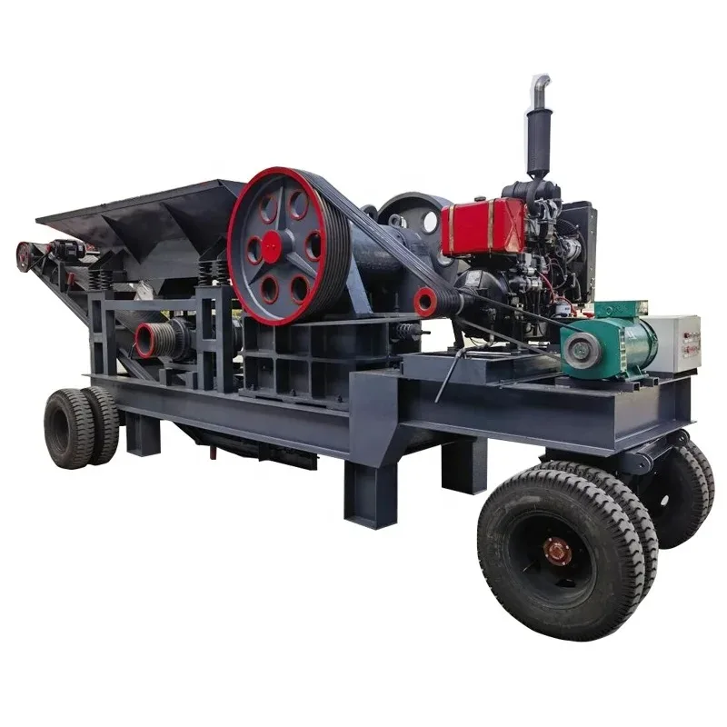 Mobile Rock Jaw Crusher Di esel Engine Stone Crushing Jaw Crusher Ore Stone Jaw Crusher Machine Price