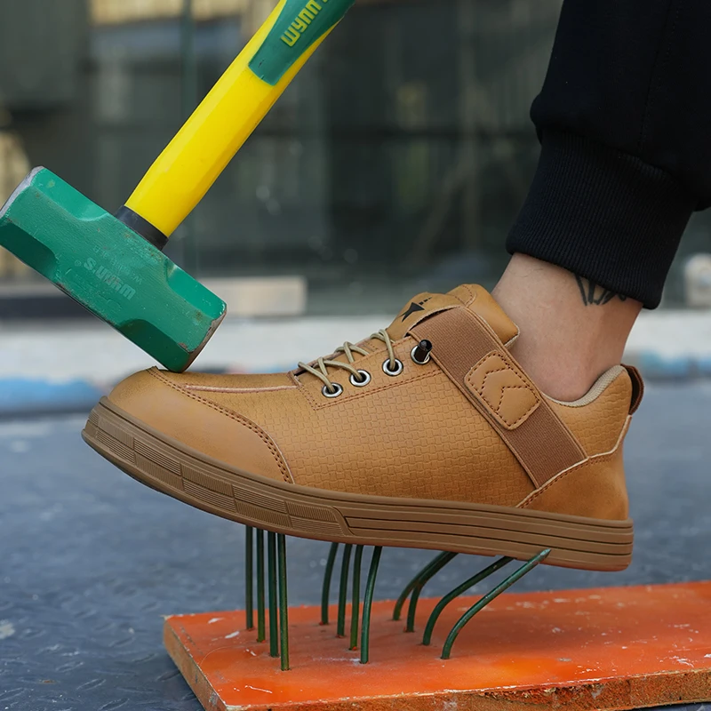 Safety Shoes Men Steel Toe Cap Non Slip Industrial for Work Lightweight Sport Sneakers Steel toes Waterproof Protection Shoes
