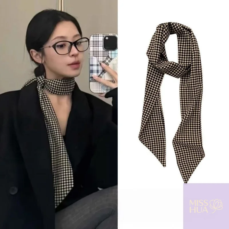 2025 هوا YY المألوف الحرير مثلث وشاح المرأة المطبوعة حك مربوط الخصر التفاف أنيقة خمر نمط الكتف التفاف هوا هوا