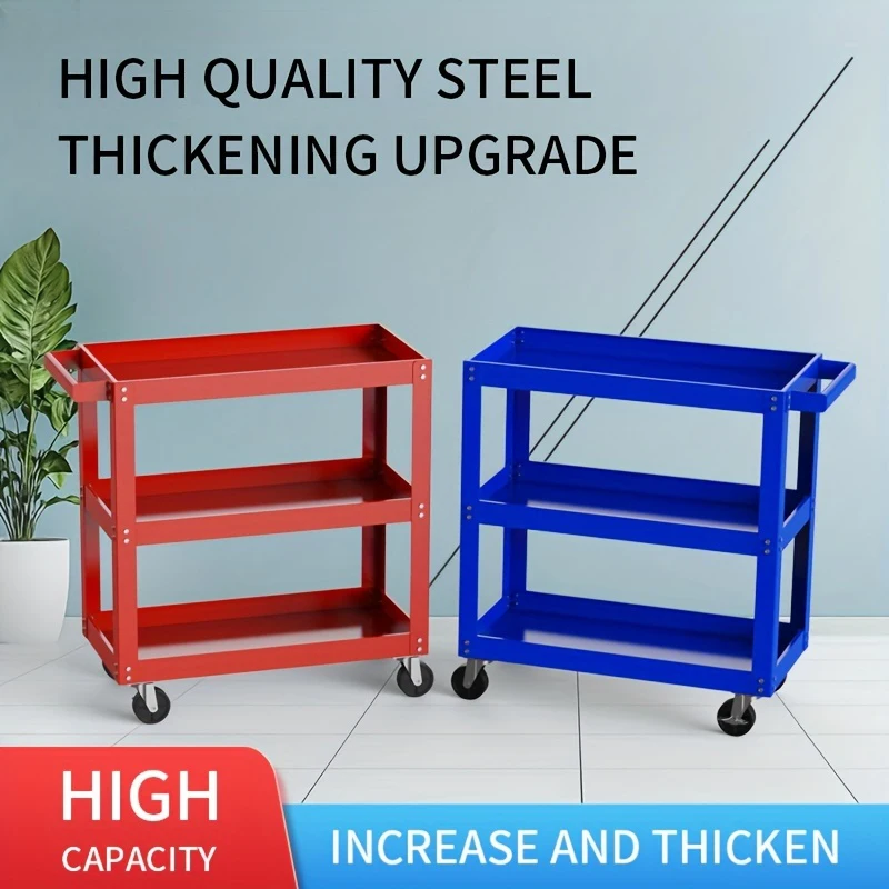 Tool Trolley with Universal Wheels 3Layer Car Repair Trollery Corrosion-Resistant Tools Cart for Carage 트