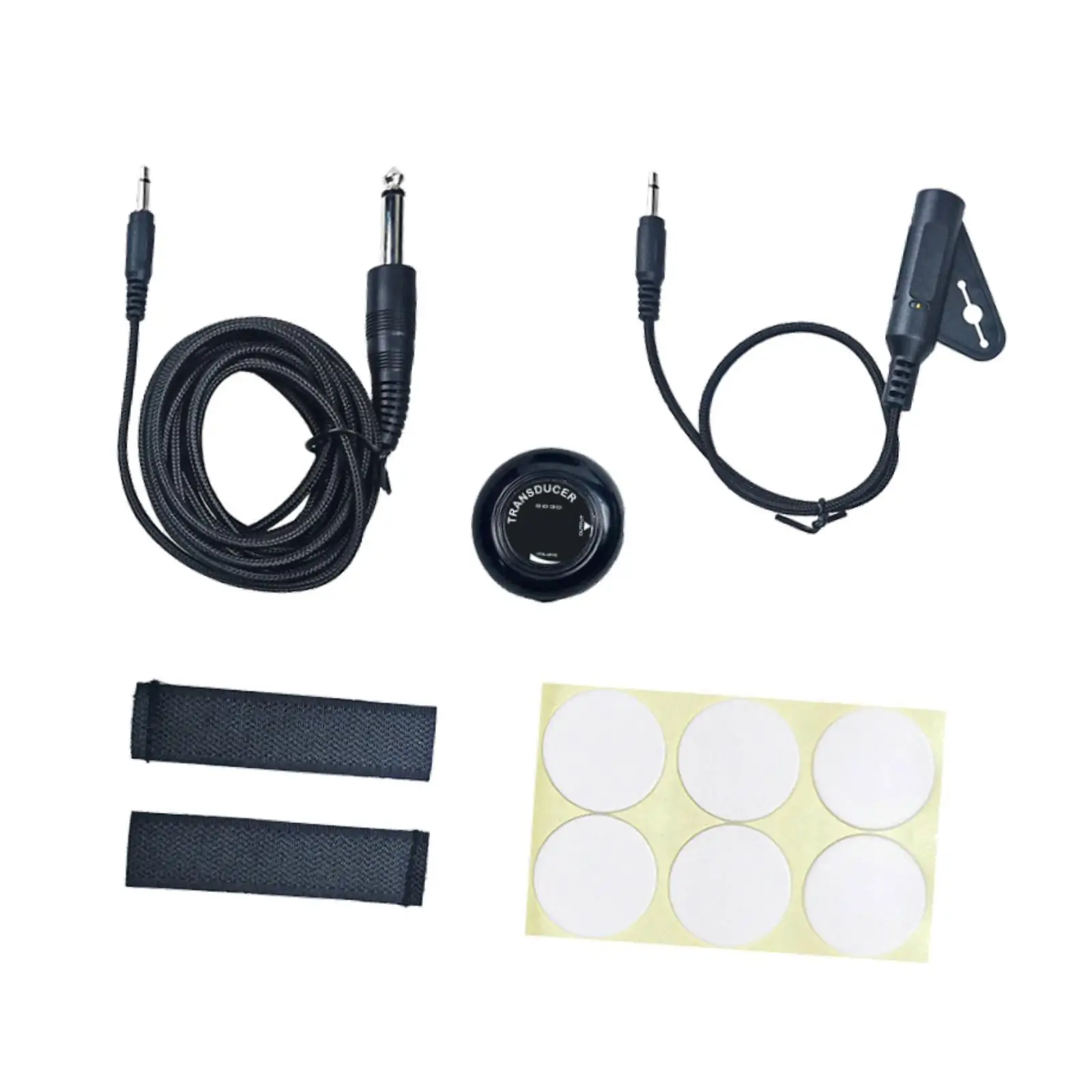 Piezo Contact Pickup High Fidelity Guitar Pickup System Acoustic Electric Mountable Mic for Guitar Violin Ukulele Recording