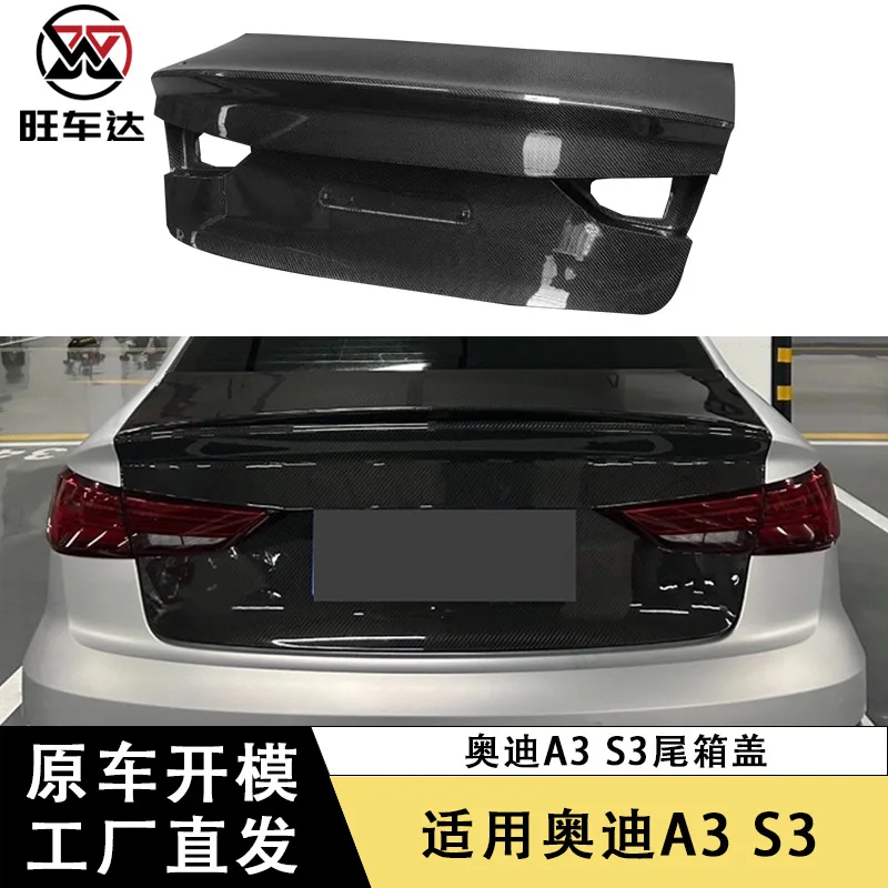 

Suitable for Audi A3 Carbon Fiber Tail Cover S3 Trunk Cover Trunk Tail Cover Modified Car Surrounding Parts