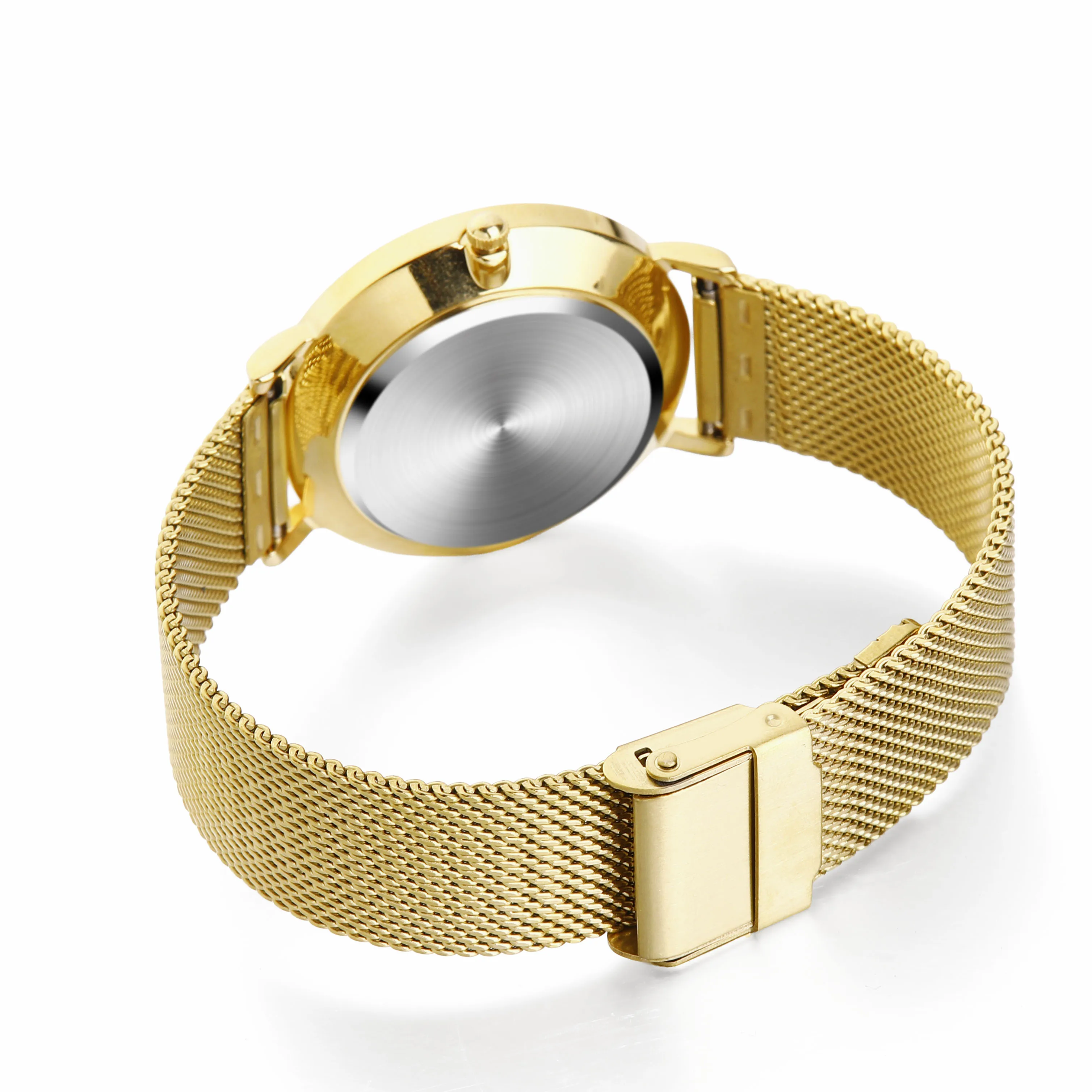 Customizable Gold Quartz Watch with Image Logo Personalized Timepiece for Men And Women