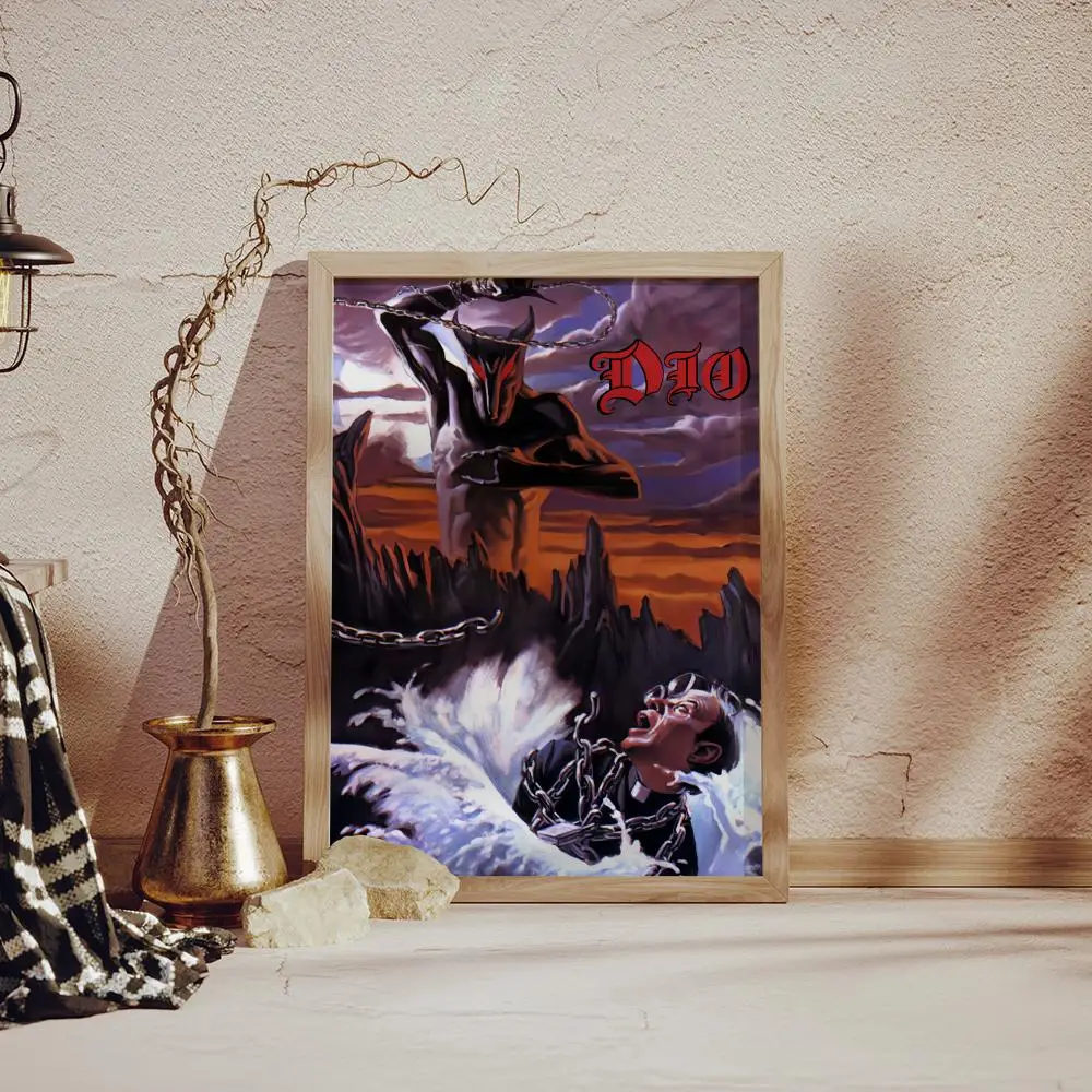 لوحة هولي دايفر دي ديو للخط الفني المقاوم للماء، مادة قماشية للمقهى، لا يمكن لصقها بدون إطار